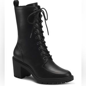 Alfani Lace-up Lug Sole Booties